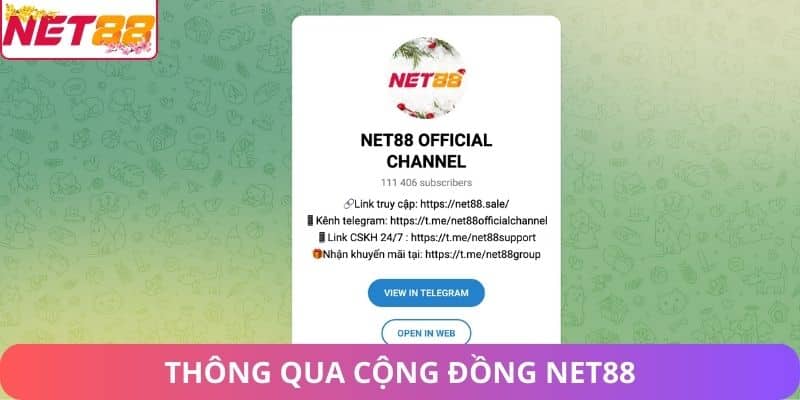 Thông qua cộng đồng Net88