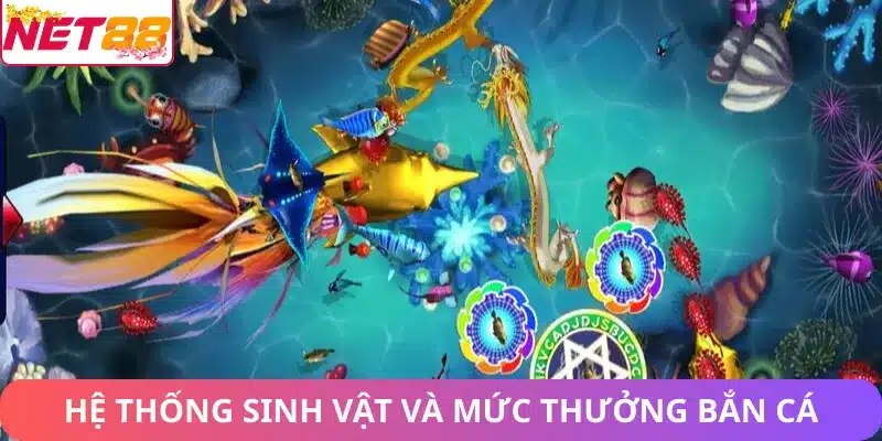 Hệ thống sinh vật và mức thưởng bắn cá Net88