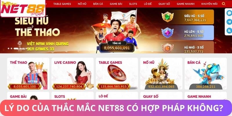 Net88 Có Hợp Pháp Không? Phân Tích Từ Góc Nhìn Chuyên Gia Lý do người chơi thắc mắc net88 có hợp pháp không?